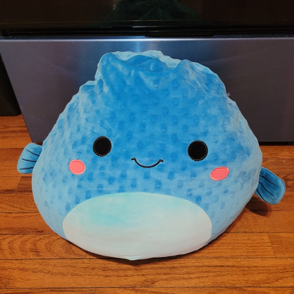 Squishmallows Blue Puffer Fish